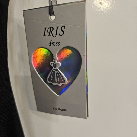 NWT IRIS Dress w Cowl Neck, adjustable straps. Black. LARGE - Picture 5 of 14